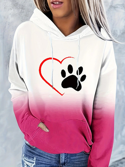 Στρώμα λουλουδιών Γυναικεία αθλητικά ρούχα 2023 Φθινοπωρινό νέο γυναικείο πουλόβερ με στρογγυλή λαιμόκοψη casual άνετο γυναικείο πουκάμισο μπάντα