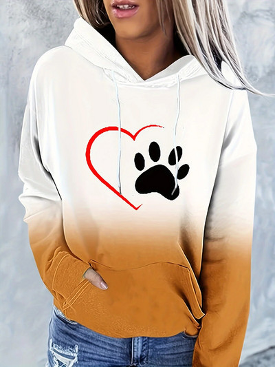 Στρώμα λουλουδιών Γυναικεία αθλητικά ρούχα 2023 Φθινοπωρινό νέο γυναικείο πουλόβερ με στρογγυλή λαιμόκοψη casual άνετο γυναικείο πουκάμισο μπάντα