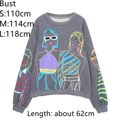 EDSA naiste vabaaja tüdrukute dressipluus 2023, uus moodne naiste ümarkaelus, pikkade varrukatega pleekinud efektiga kapuuts, šikk pullover