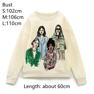 EDSA naiste vabaaja tüdrukute dressipluus 2023, uus moodne naiste ümarkaelus, pikkade varrukatega pleekinud efektiga kapuuts, šikk pullover