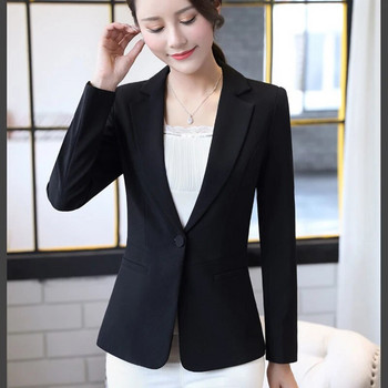 Μπλέιζερ Γυναικεία Κορεάτικη Άνοιξη Φθινόπωρο Slim Business Blazer Γυναικεία Παλτό Office Blazer Casual Παλτό Κίτρινο Μαύρο μακρυμάνικο κοστούμι