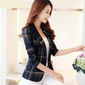 Kevad-sügis naiste bleiserid jakk Uus võre ühe nööbiga õhuke elegantne vabaaja kontori õhuke šikk tänava naiste bleiserid mantlid Topid