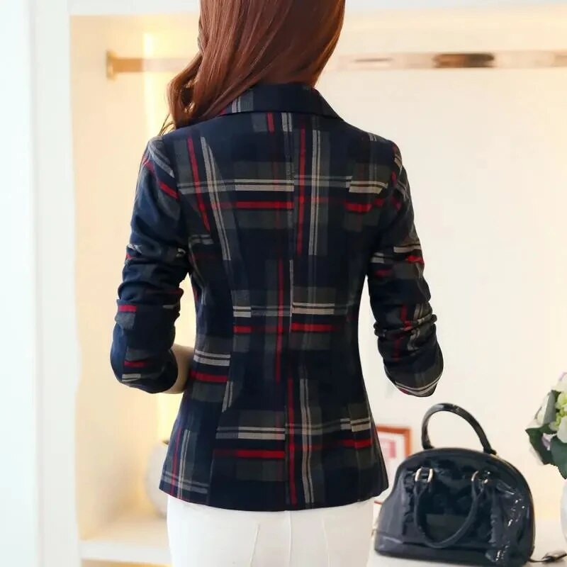 Kevad-sügis naiste bleiserid jakk Uus võre ühe nööbiga õhuke elegantne vabaaja kontori õhuke šikk tänava naiste bleiserid mantlid Topid