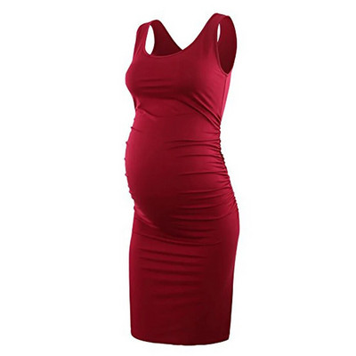 Naiste lühikeste varrukatega rasedakleidid vabaaja riided rasedatele dušikleit rasedatele emadele ühevärviline O kaelusega koduriided