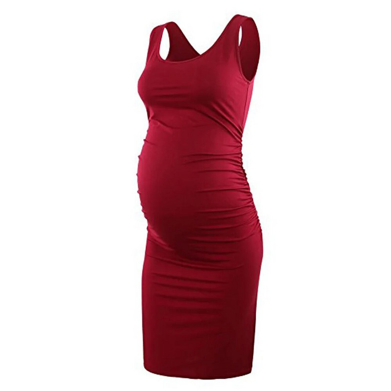 Naiste lühikeste varrukatega rasedakleidid vabaaja riided rasedatele dušikleit rasedatele emadele ühevärviline O kaelusega koduriided