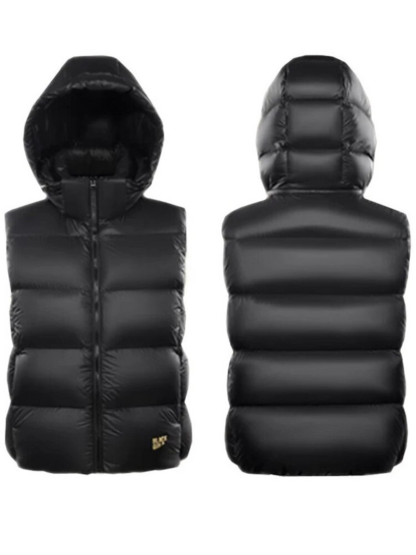 Kapuutsiga pardi sulejope naiste talvine paks soe varrukateta mantel Meeste must õhuke vest Mood vabaaja tuulekindel mantel