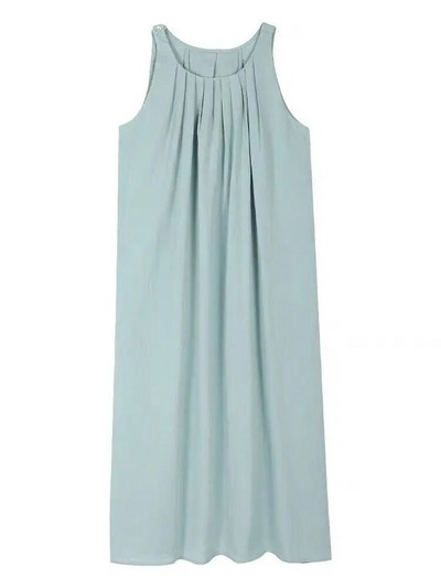 Varrukateta kleit naistele Prantsuse stiilis avar, õrn suvine hingav puhas puhkuseks õõnsaks kujundatud kottis raseda 2023. aasta mood