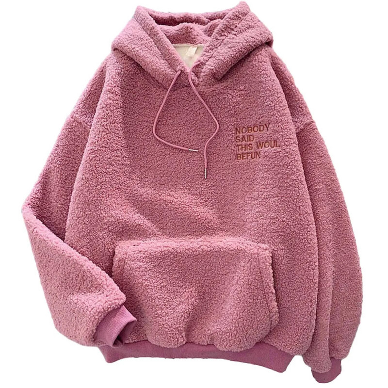 Naiste kohev kapuutsiga särk, vabaajaline kapuutsiga pullover V kaelusega fliisist dressipluus lahtine soe sügistalvise pulloveriga topp ropa de mujer