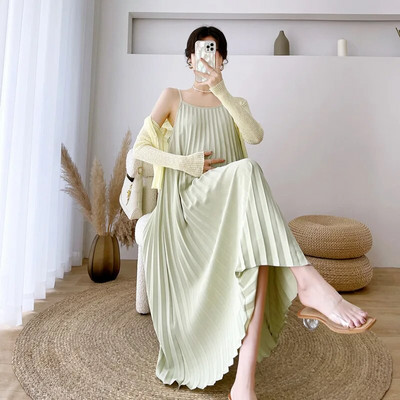 Suvine Korea moekas rasedate kleit, stiilne riietus rasedatele naistele kuumaks lahtiseks raseduseks