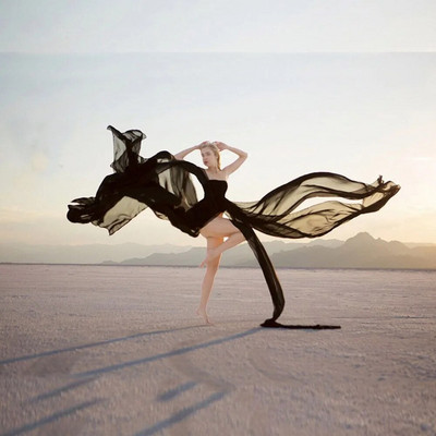 Nėrinių šifono moteriška nėščiųjų suknelė, skirta fotografuoti, pririšta prie pečių, be rankovių, masyvi nėščių suknelė fotosesijai