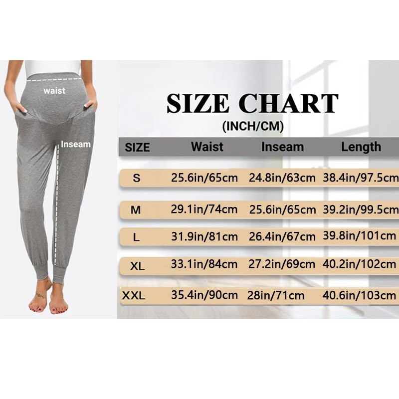 Ženske ležerne hlače za trudnice Rastezljive udobne salonke za trudnice Hlače za trudnice visokog struka s džepovima Sportske hlače