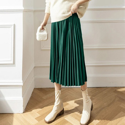 8458# Sügis-talv korea mood, plisseeritud rasedate seelikud, elastne vöökoht kõht lahtised riided rasedatele.