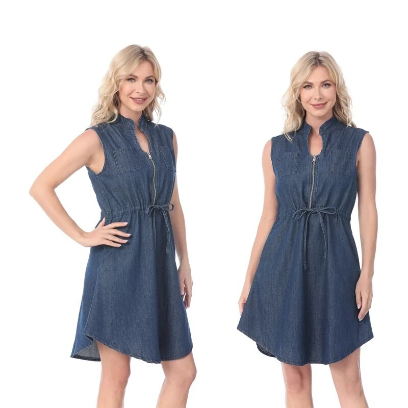 Emocijų Mamos Moterims Džinsinis sijonas nėščiosioms aukštu juosmeniu Gerai tempiamas sulankstomas juosmuo nėščiųjų džinsinis sijonas plius dydis nuo S iki 4XL