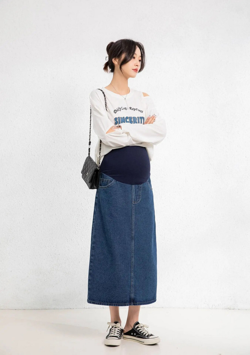 Moodsad rasedatele mõeldud teksaseelikud rasedatele naistele mõeldud rasedate talveseelik pikk, suur rasedaseelik