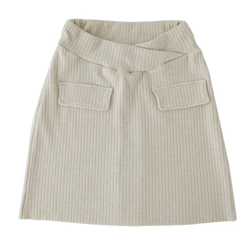 Άνοιξη και Φθινόπωρο Έγκυες Pencil Φούστες Slim Hips Φούστες κοιλιάς εγκυμοσύνης Χαμηλή μέση Φούστες εγκυμοσύνης Φούστα πλέξης A-Line