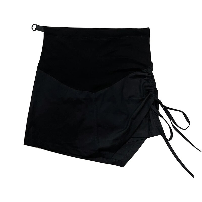 Ebaregulaarsed rasedate kõhuseelikud suvised kõrge vöökohaga küljes pingutusnöörid plisseeritud rasedatele naistele seelikud rasedatele teksaseelikud