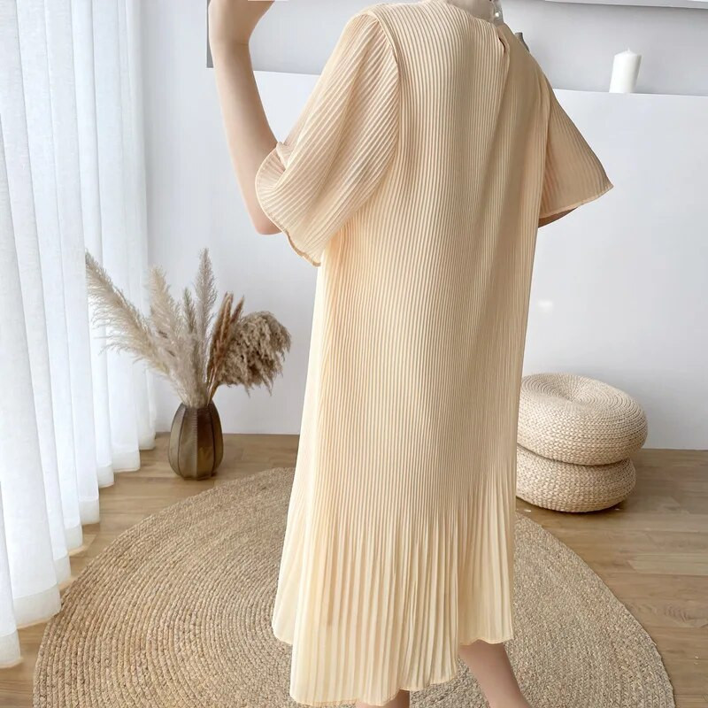 Brow Plisseeritud šifoonist rasedakleit V-kaelusega põlvedeni võrkvõrk Vestidos Kvaliteetsed lahtised riided rasedatele