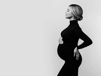Φόρεμα εγκυμοσύνης για φωτογράφιση Μαύρα φορέματα φωτογραφίας με ζιβάγκο μακρυμάνικο παράνυμφος ρούχα εγκυμοσύνης για έγκυες