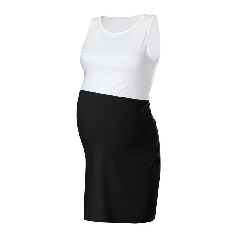 Rasedatele mõeldud riided Premama sirge varrukateta kleit suvine rasedale O-kaelusega puusamähis kleit seelik Vestido rasedusriietus