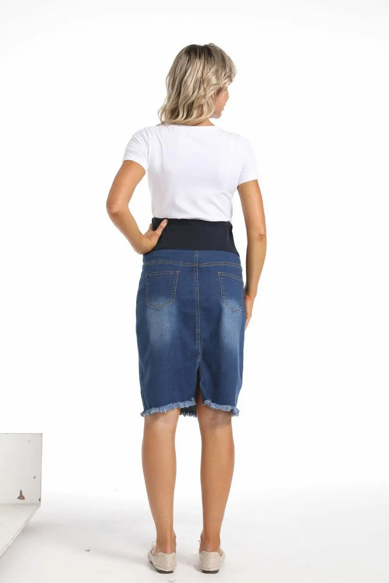 Suvine sügisene Jag Denim Raseduse seelikud Premama Fashion Elastne kõrge vöökohaga veniv teksaseelik vabaaja rasedate riided 2XL