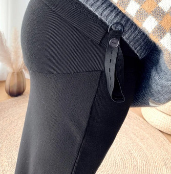 Пола за бременни жени Голям размер пола за бременни Ново пристигане Дълги модни плетени плисирани поли за бременни
