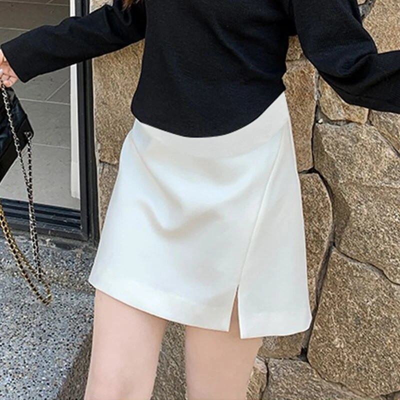 Suvised rasedate ülikonnad seelikud kõrge vöökohaga, õhukesed puusad, küljelt poolitatud kontoris naiste pliiatsseelikud ühevärvilised rasedate naiste miniseelikud