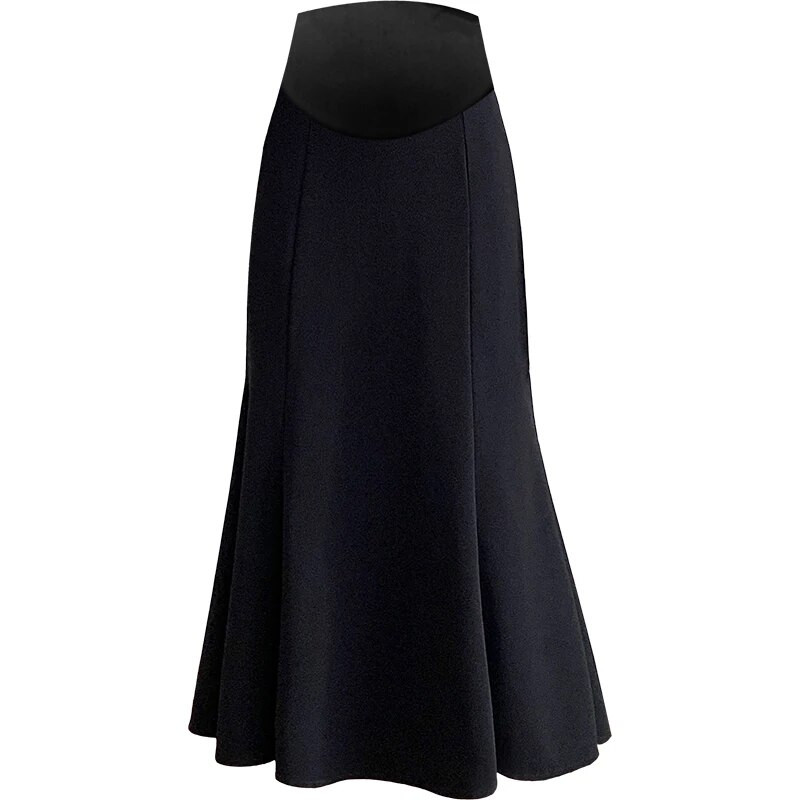 Korea stiilis mustad rasedate seelikud reguleeritava vöökohaga rasedatele naistele kalasaba seelikud Elegantsed kontori naiste trompetiseelikud hulgimüük