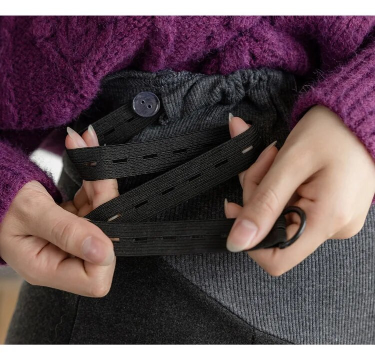 Φούστες μόδας εγκυμοσύνης για φθινοπωρινές λεπτές γοφές Office Lady Pencil φούστες με σχιστή ρυθμιζόμενη μέση Έγκυος γυναίκα Μάλλινες φούστες χαριτωμένα