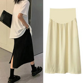 Küljelt avanev šifoonist rasedate seelik rasedatele riided kõhupiirkond kõrge vöökohaga seelik vabaaja raseduspakett puusa A-joonega kleit