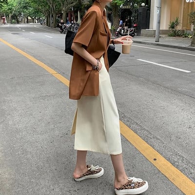 Küljelt avanev šifoonist rasedate seelik rasedatele riided kõhupiirkond kõrge vöökohaga seelik vabaaja raseduspakett puusa A-joonega kleit