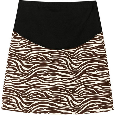 2023 m. vasaros sijonai aukštu juosmeniu nėščiosioms su šortų pamušalu madingi zebriniai dryžuoti nėščios moters sijonai su pieštuku