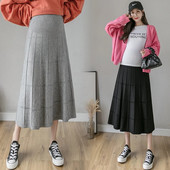 Sügisene soe rasedaseelik Pikk moodne villane ruuduline rasedaseelik rasedatele A-seeria rasedaseelik 2021 uustulnuk