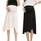 Kvaliteetne 2023. aasta uustulnuk rasedate naiste moodsad kõhuseelikud sääre keskelt sünnituseks puuvillased impeeriumi seelikud, lõhestatud ebaregulaarsed seelikud