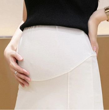 Καλής ποιότητας Νέα άφιξη 2023 Έγκυες Μόδα Φούστες κοιλιάς Φούστες μητρότητας στη μέση της γάμπας Βαμβακερές φούστες Empire σπαστές ακανόνιστες φούστες