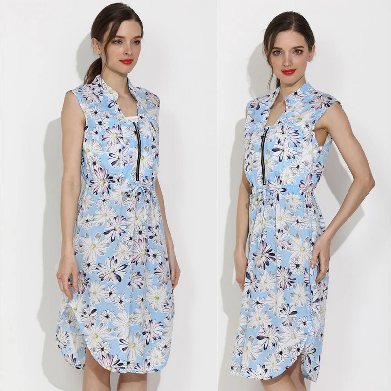 Uued suvised rasedate kleidid, stiilis varrukateta sulgedeta mustriga naiste imetamiskleit rasedatele naistele imetamisseelik