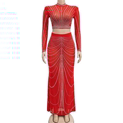 Crystal Hot Fix rasedate fotosessioonide kleidikomplekt strassikivist veniv rasedusfotograafia riietus, 2-osaline komplekt rasedatele