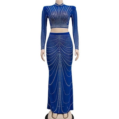 Crystal Hot Fix rasedate fotosessioonide kleidikomplekt strassikivist veniv rasedusfotograafia riietus, 2-osaline komplekt rasedatele