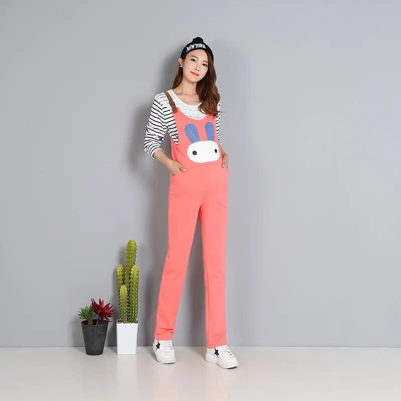 Nėščioms moteriškos petnešėlės Pavasario mada Nėščioms moteriškos kelnės Kombinezonas Didelis dydis Nėščioms Drabužiai Ruduo žiema