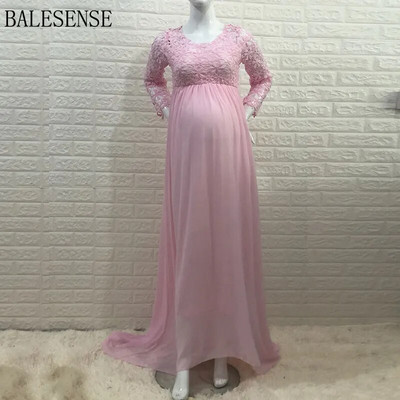 Μακρυμάνικα φορέματα εγκυμοσύνης από δαντέλα σιφόν για φωτογράφιση εγκυμοσύνης φόρεμα ντους για μωρά Φωτογραφία έγκυος ρούχα 2121