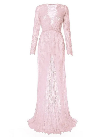 Suknelė nėriniuotai, skirta fotosesijai Nėščiųjų fotografijai Seksualios V kaklo suknelės maksimalios suknelės plius dydžio nėščioms moterims Kūdikių dušas