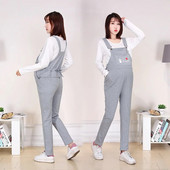 Karikatūra Grūtnieču Bib Bib Bikses Lentas Kombinezons Pavasaris Rudens Grūtniecēm Silti Rokas kombinezoni Grūtniecības Apģērbs