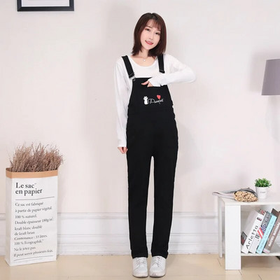 Karikatūra Grūtnieču Bib Bib Bikses Lentas Kombinezons Pavasaris Rudens Grūtniecēm Silti Rokas kombinezoni Grūtniecības Apģērbs