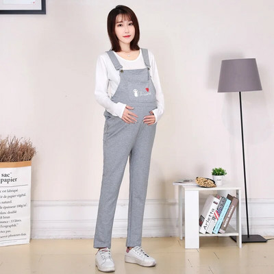 Karikatūra Grūtnieču Bib Bib Bikses Lentas Kombinezons Pavasaris Rudens Grūtniecēm Silti Rokas kombinezoni Grūtniecības Apģērbs