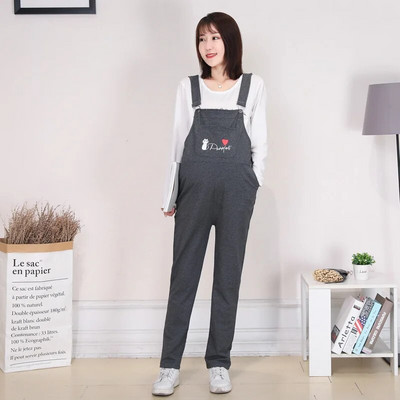 Karikatūra Grūtnieču Bib Bib Bikses Lentas Kombinezons Pavasaris Rudens Grūtniecēm Silti Rokas kombinezoni Grūtniecības Apģērbs