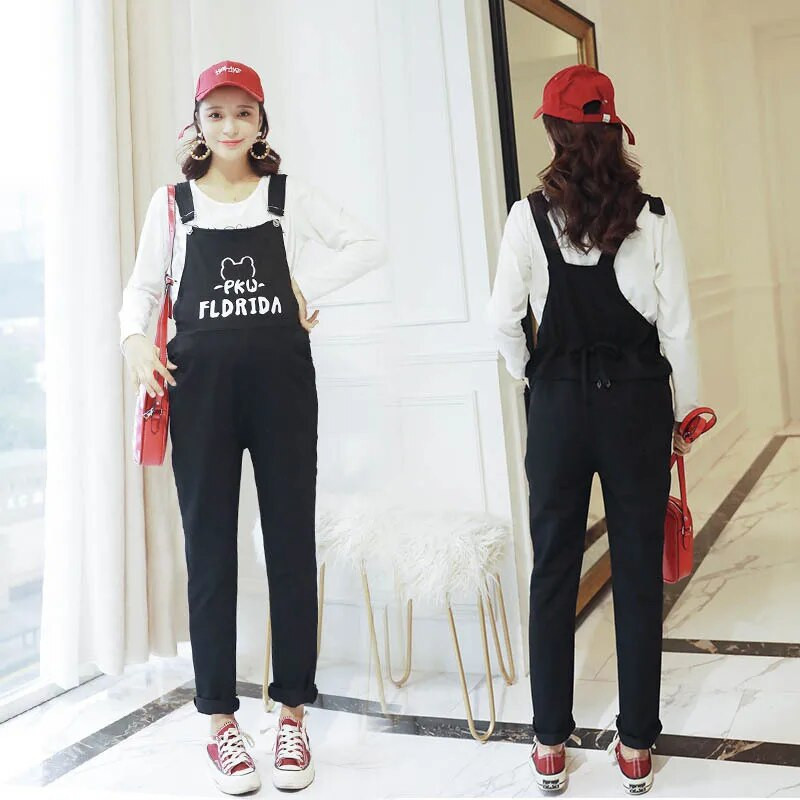 Nėščioms kelnės Velvetas kombinezonas nėščioms moterims kombinezonai Roupa Gestante Pavasaris ruduo Nėščioms kelnės Nėštumo drabužiai