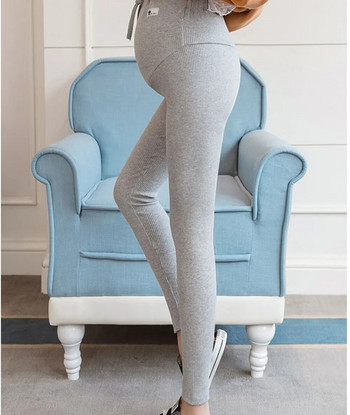 Клинове за бременни нови панталони с прилепнали крака панталони за повдигане на корема за бременни раирани клинове панталони за бременни с девет точки