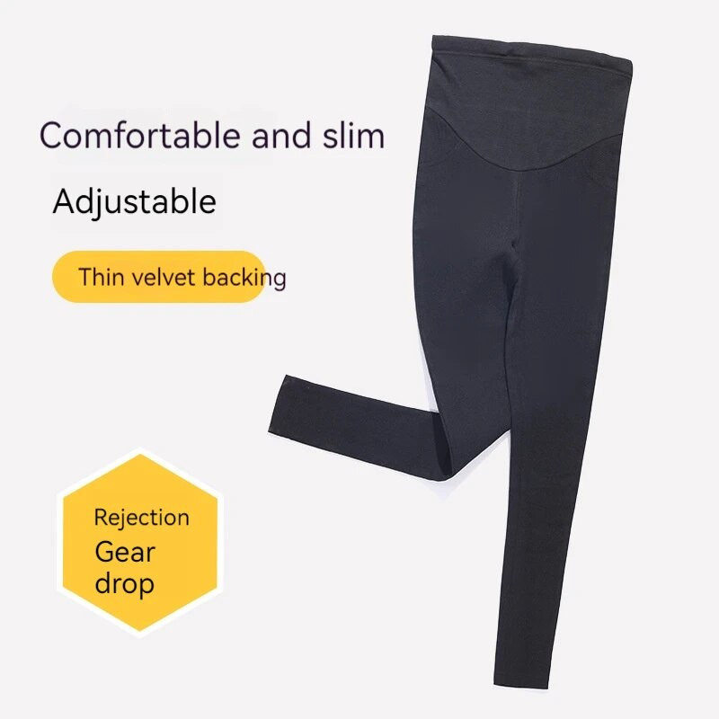 Motinystės antblauzdžiai žieminiai stori, šilti besiūliai termo apačia nailono pilvo jogos kelnės Drabužiai nėščioms moterims Nėštumas rudenį rudenį