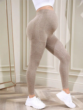 Клинове за бременни над корема Бременни йога панталони Чорапогащи Активно облекло Атлетични меки клинове за тренировка