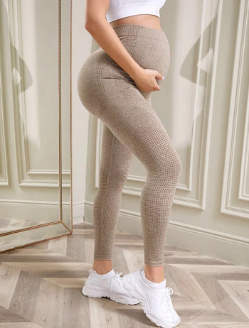 Κολάν εγκυμοσύνης πάνω από την κοιλιά Παντελόνι γιόγκα εγκυμοσύνης Καλσόν Active Φορέστε αθλητικά μαλακά κολάν προπόνησης