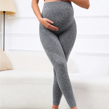 Дамски клин Регулируеми есенни високоразтегливи изрязани панталони Бременни панталони за йога Памучен клин за бременни Ежедневни панталони
